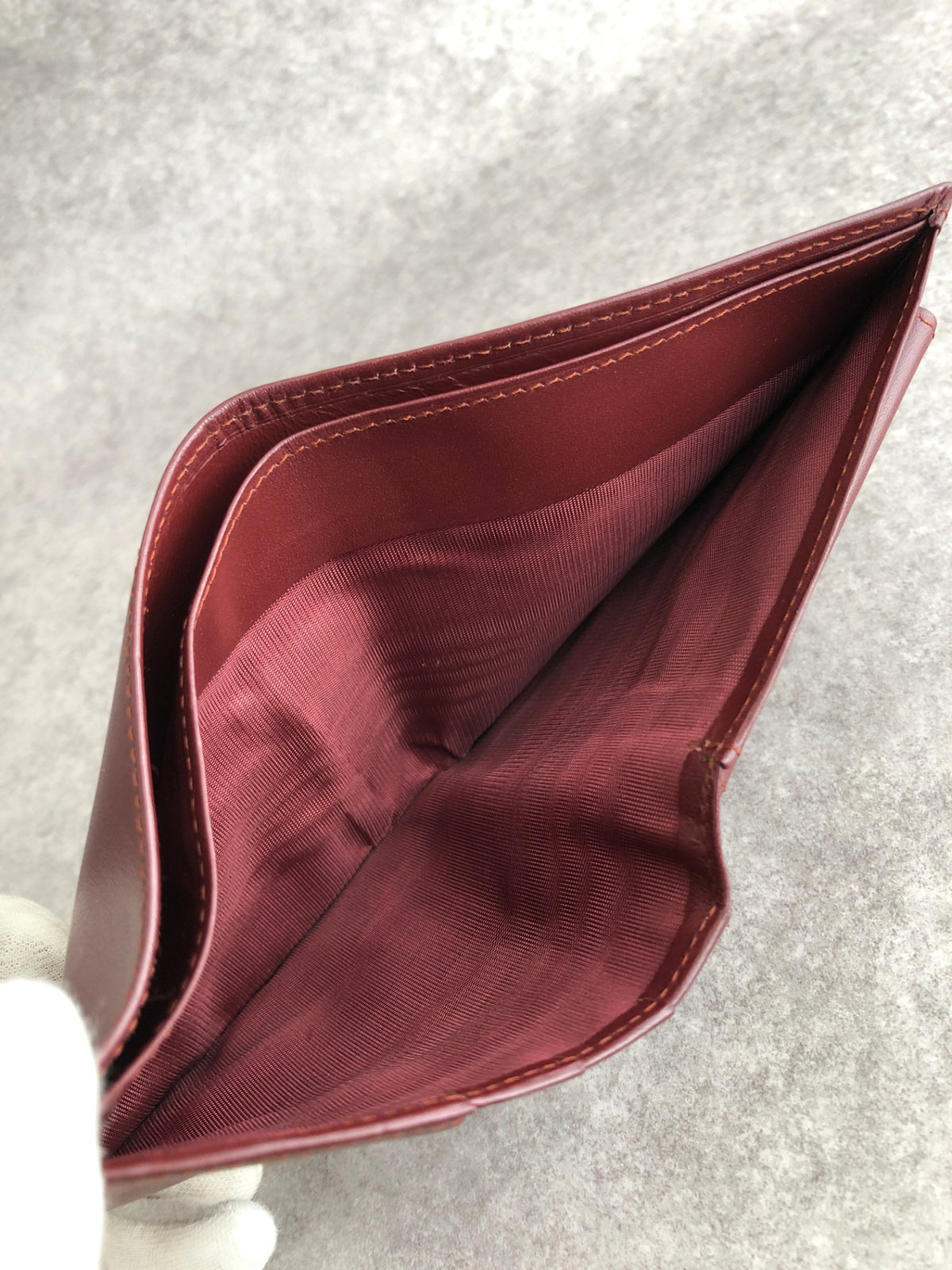 Cartier Logo Folded Wallet Bordeaux Vintage fs2inb