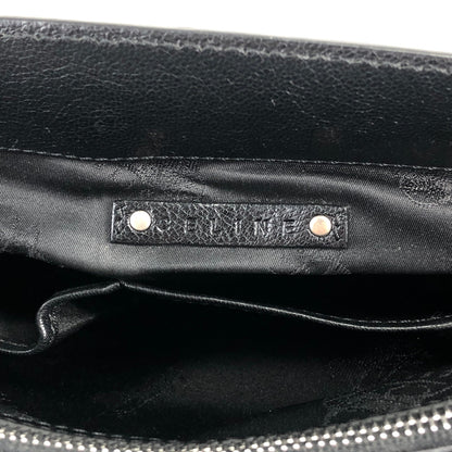 CELINE Logo Handbag Black Vintage p2zgdh