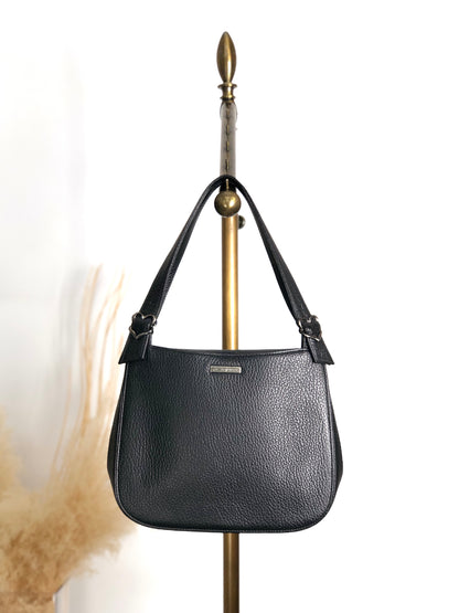 Yves Saint Laurent Logo Shoulder bag Black Vintage p2bexr