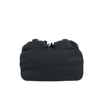 PRADA Triangle Logo Double Pocket Backpack Black Vintage ipfw4s