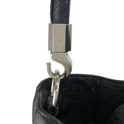 Yves Saint Laurent YSL Logo Shoulder bag Hobobag Black Vintage ib3ifn