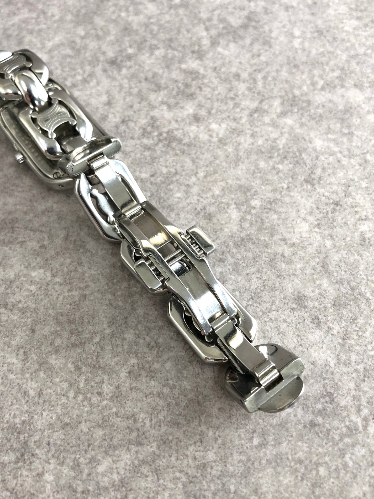 CELINE Macadam Quartz Watch Silver Vintage tpjpgn