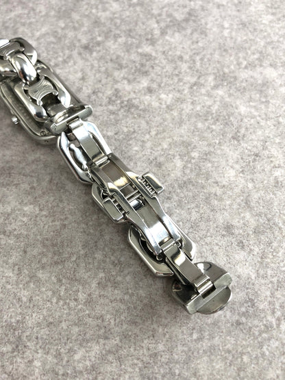 CELINE Macadam Quartz Watch Silver Vintage tpjpgn
