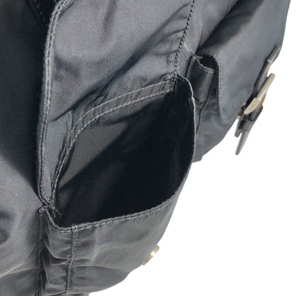 PRADA Triangle Logo Front Buckle  Totebag Black Vintage 7sstfx