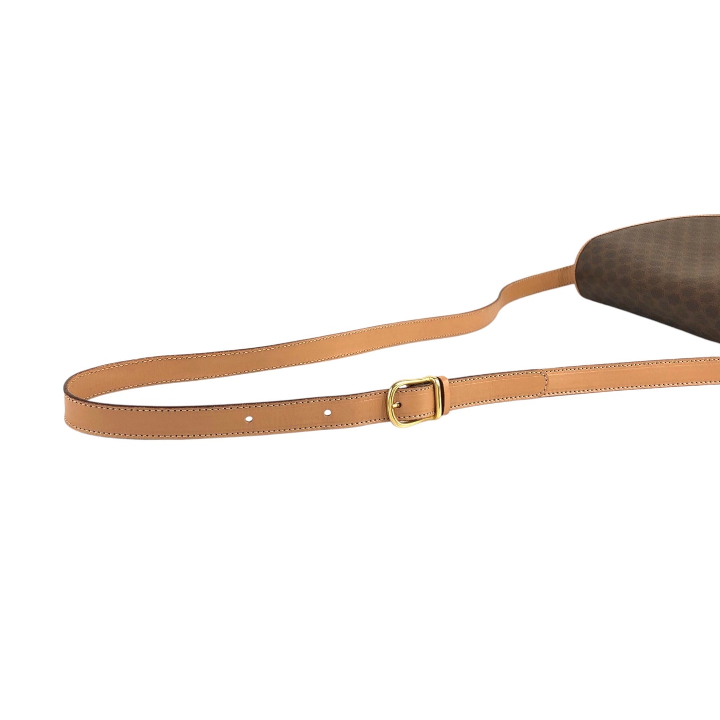 CELINE Macadam Blason Flap Shoulder bag Brown Vintage 7sfwkz