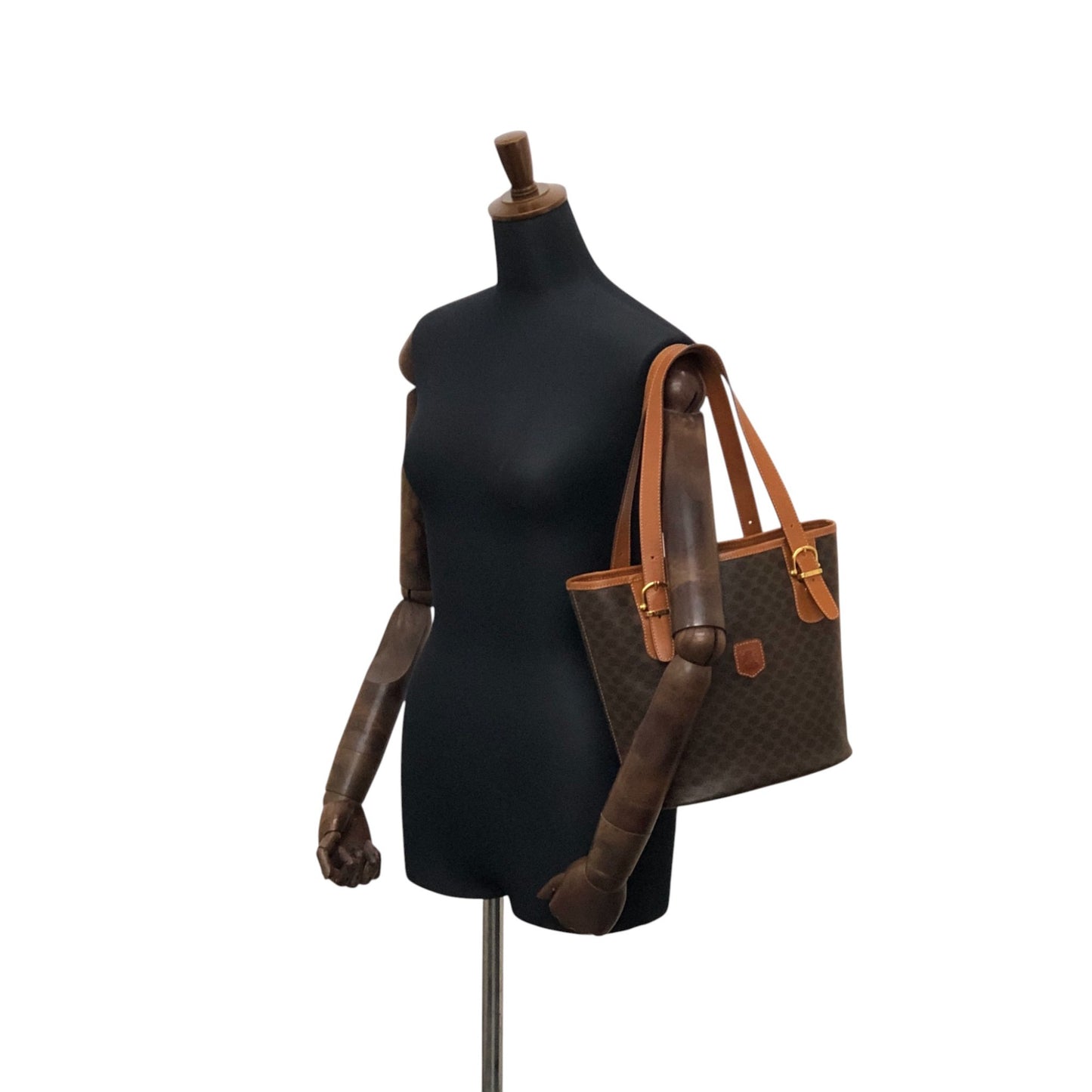 CELINE Macadam Blason Totebag Brown Vintage 53y3ej