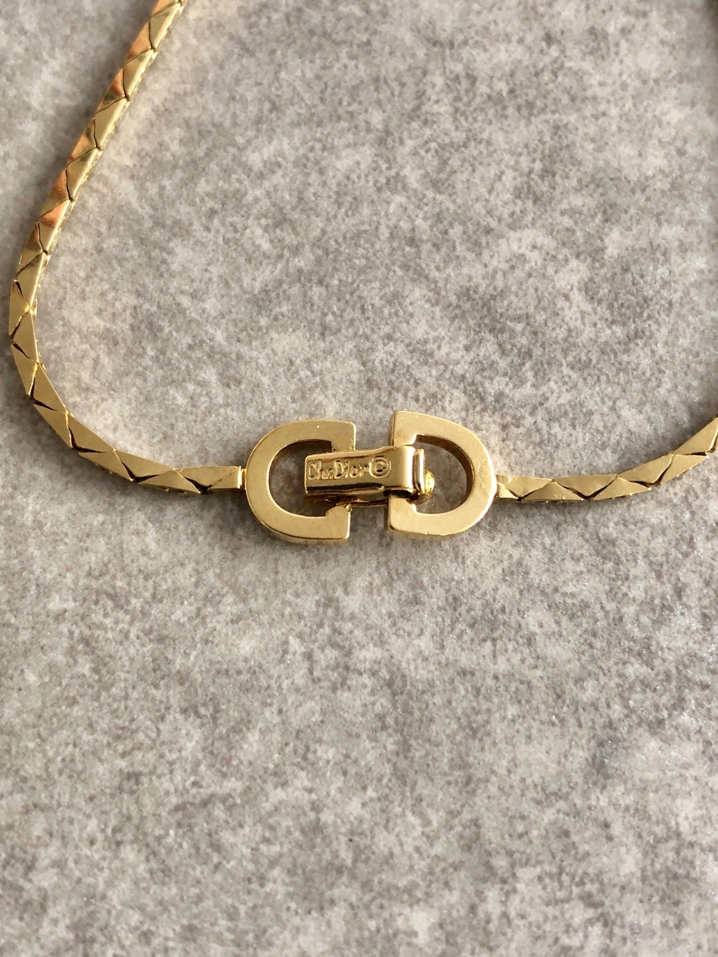 Christian Dior CD Logo Bracelet Gold Vintage z8cwpr