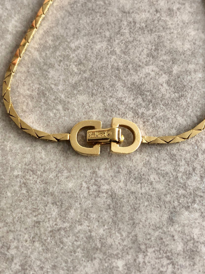 Christian Dior CD Logo Bracelet Gold Vintage z8cwpr