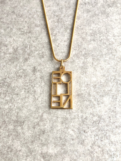 CELINE 標誌圖案項鍊金色復古 ajp8cr