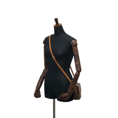 CELINE Macadam Horse Bit Shoulder bag Brown Vintage ejz44f