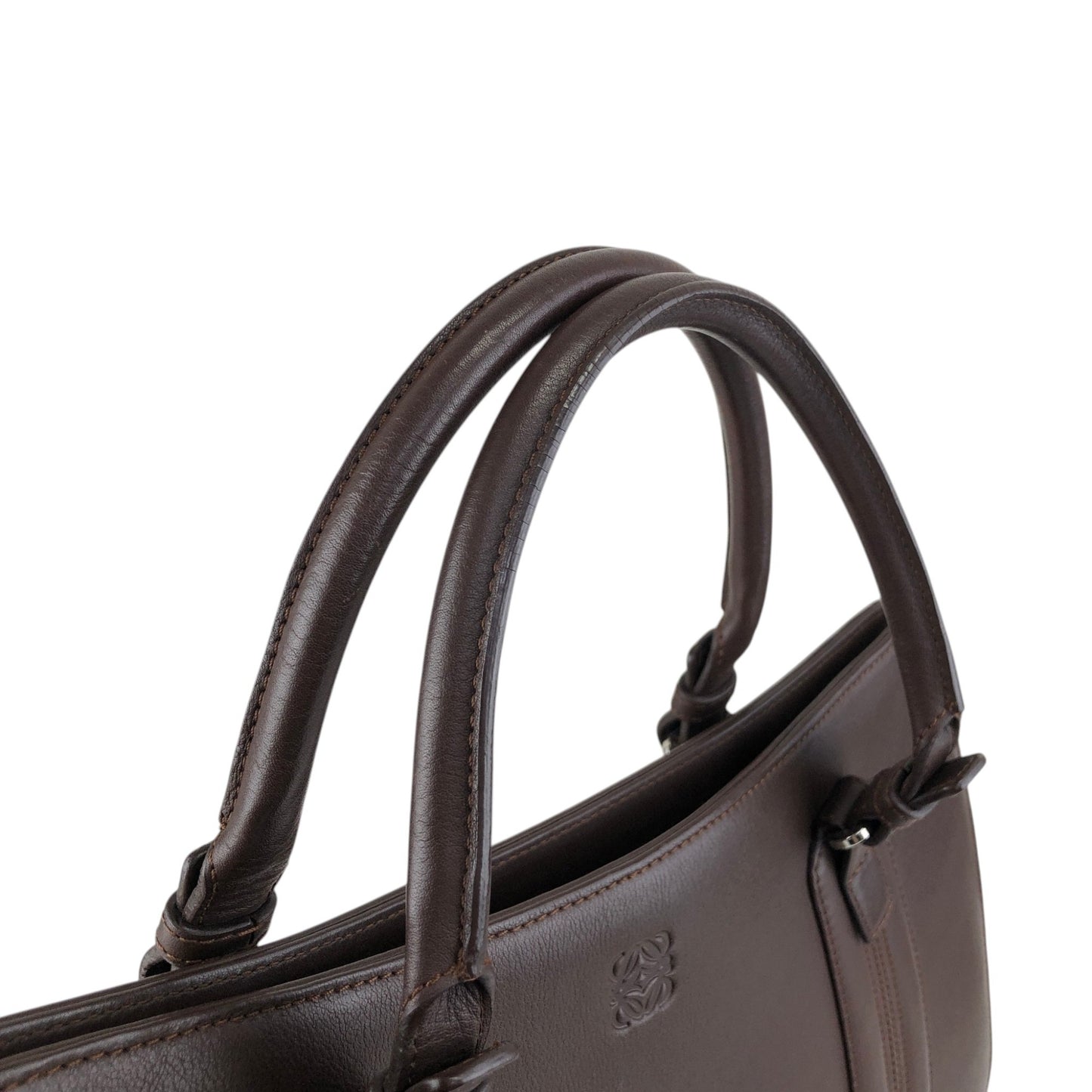 LOEWE Anagram Handbag Totebag Brown Vintage sr6m4v