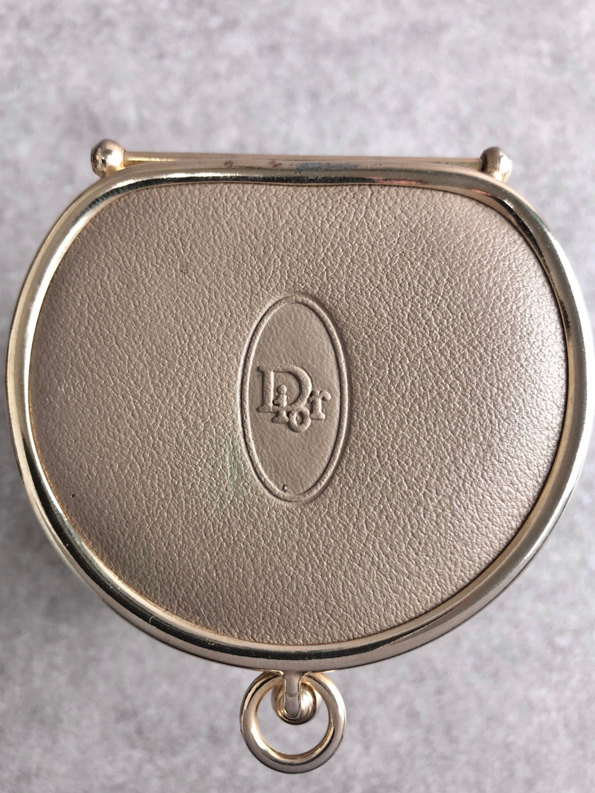 Christian Dior Logo Embossed Coin Purse Brown Vintage svpmy8
