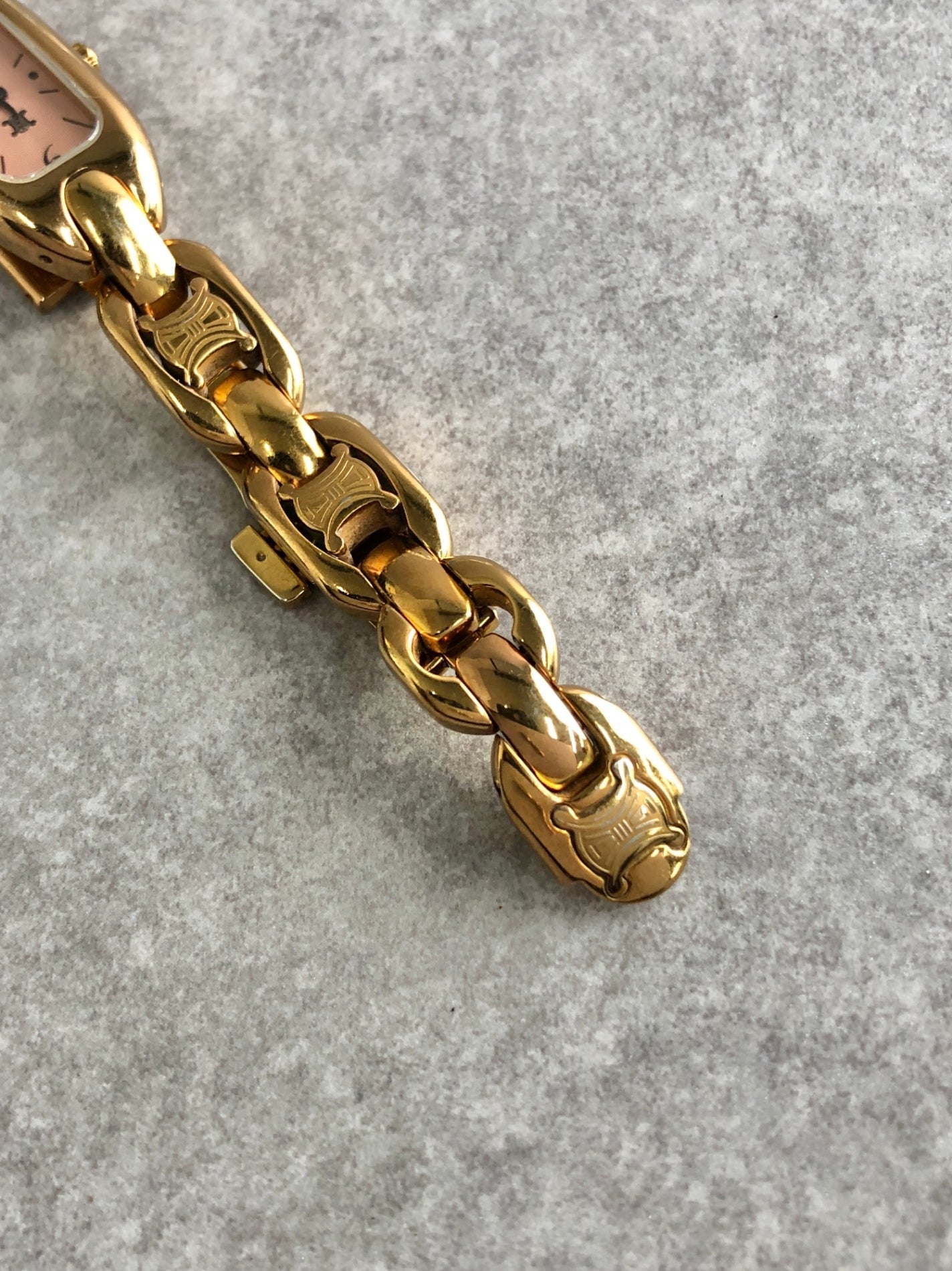 CELINE Triomphe Watch Gold Vintage cc6jz4