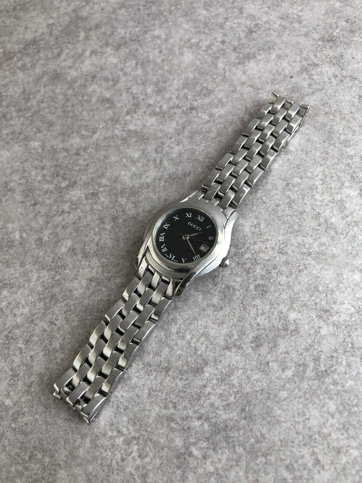 GUCCI Quartz Watch Silver 5500L Vintage w75vg2