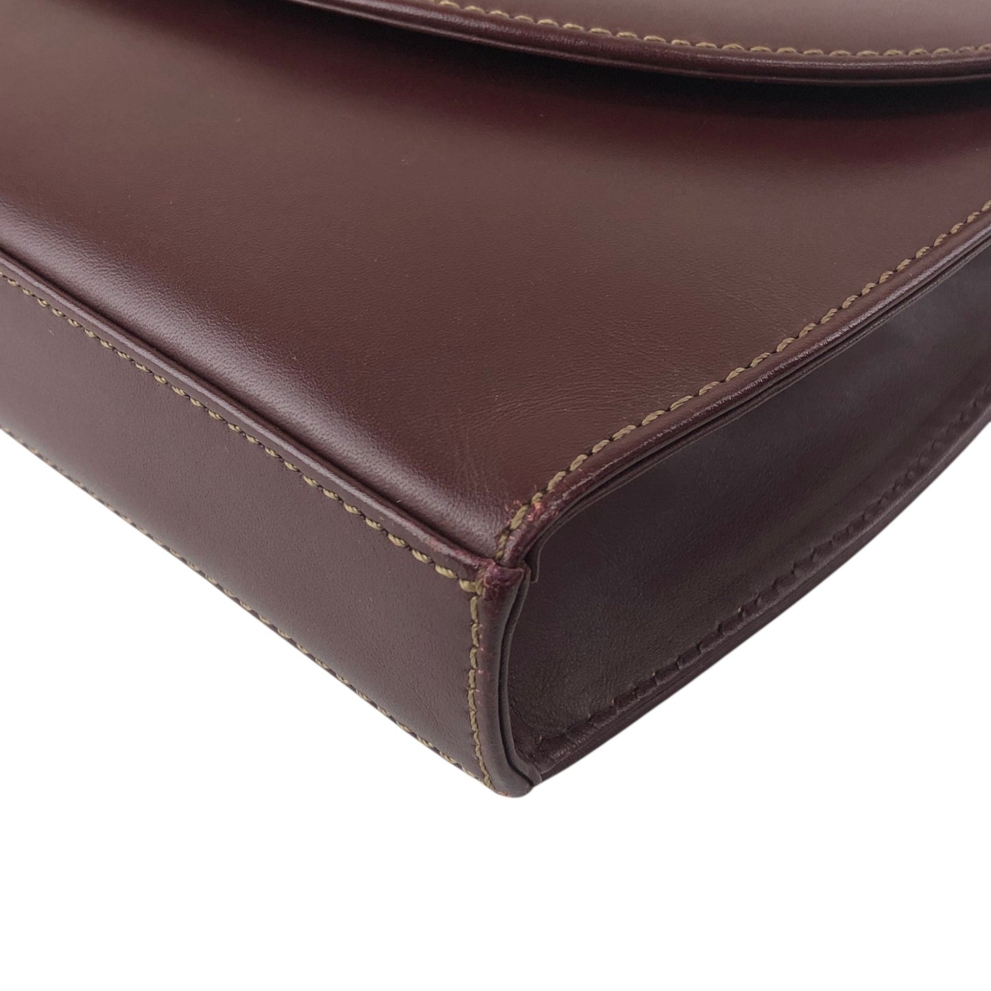 Cartier Logo Embossed Shoulder bag Bordeaux Vintage ezui2a