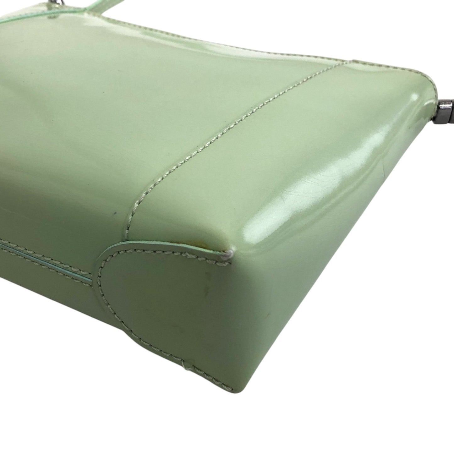 Christian Dior Logo Embossed Shoulder bag Green Vintage 7izpjd