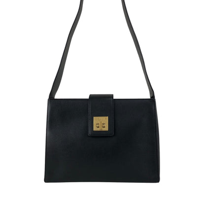 CELINE Turn Lock Shoulder bag Black Vintage 7mkcub