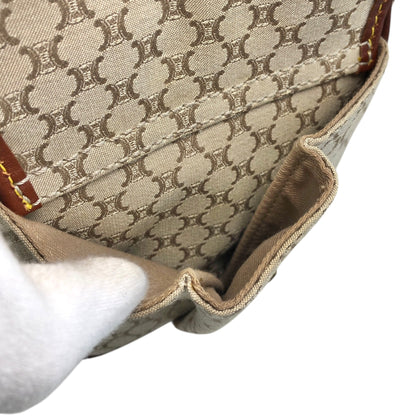 CELINE Blason Small Shoulder bag Beige Vintage yn4w5e