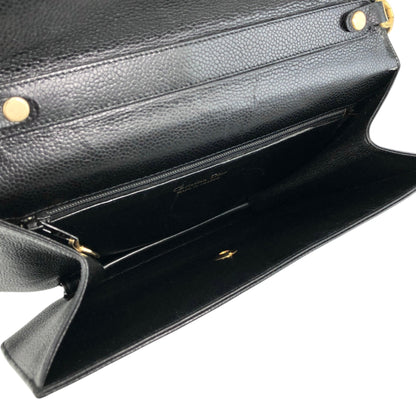 Christian Dior CD Logo Chain Shoulder bag Black Vintage n5ndi6