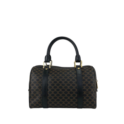 CELINE Macadam Blason Two-way Small Boston bag Shoulder bag Black Vintage anvhd8