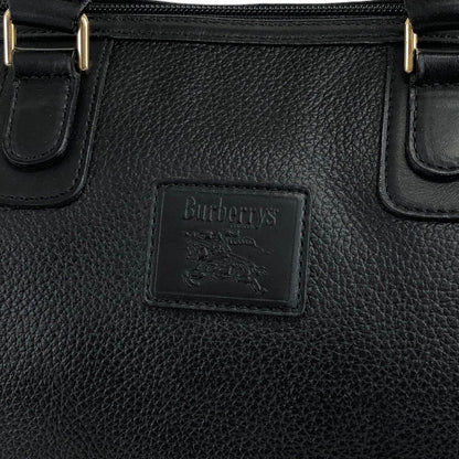 BURBERRY Logo Handbag Boston bag Black Vintage bv6tte