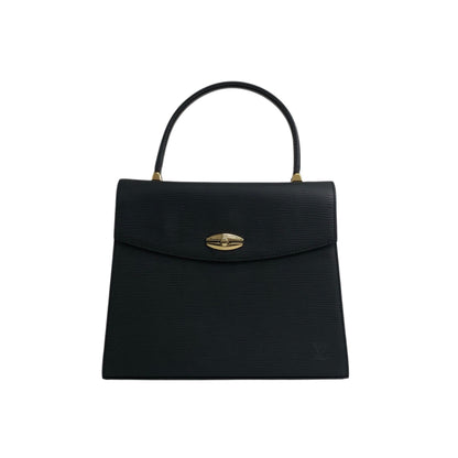 LOUIS VUITTON Epi Turn Lock Handbag Black Vintage u8cniv