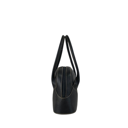 LOEWE Logo Embossed Handbag Black Vintage xuiewb
