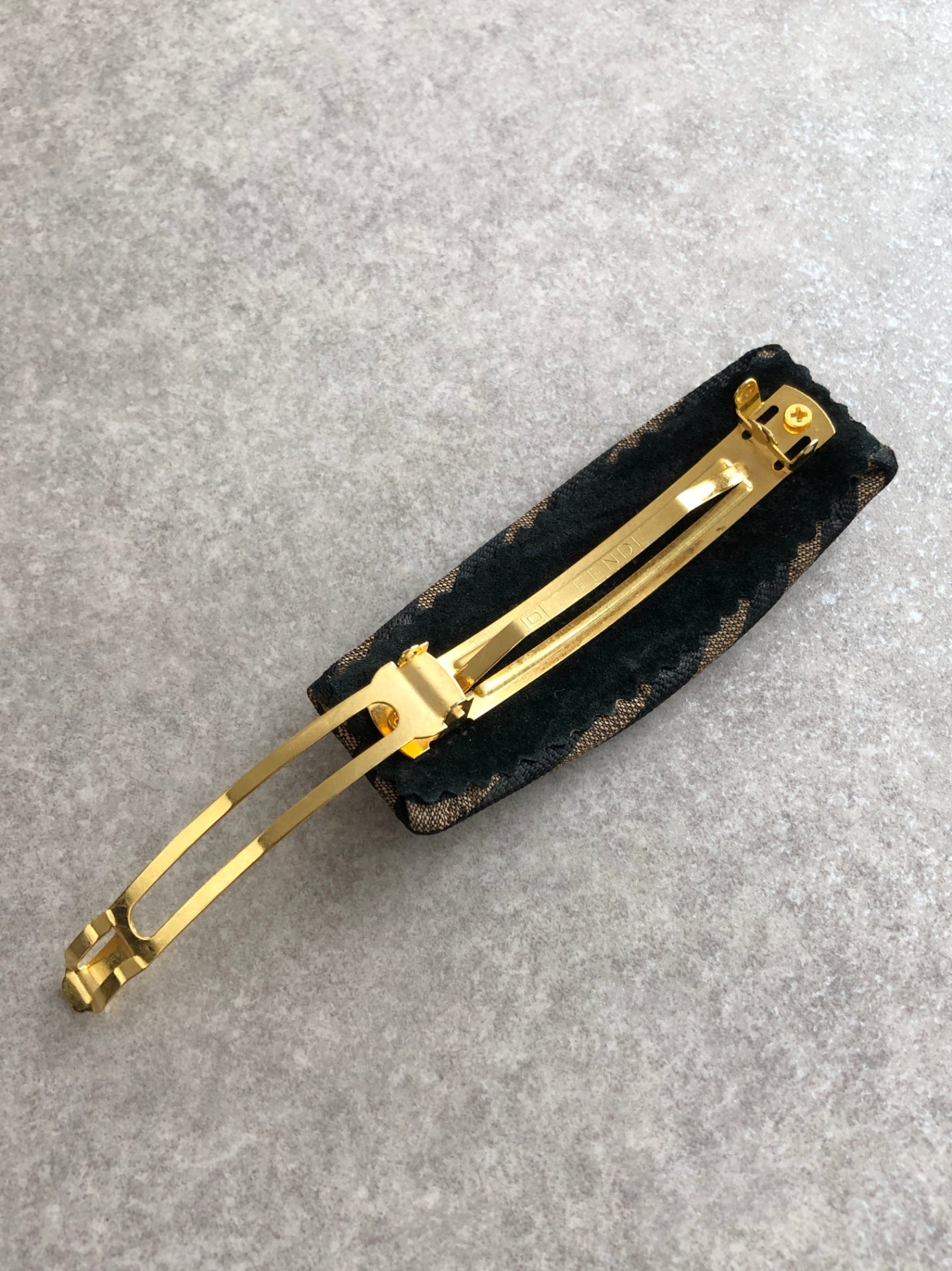 FENDI Pecan Barrette Brown Vintage f3iyva