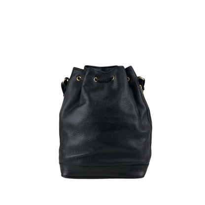CELINE Blason Drawstring Shoulder bag Black Vintage 6uw6d7