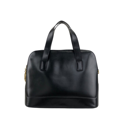 CELINE Two-way Handbag Shoulder bag Black Vintage 4ntwjy