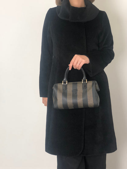 FENDI Pecan Two-way Small Boston bag Shoulder bag Black Vintage ujwz5t