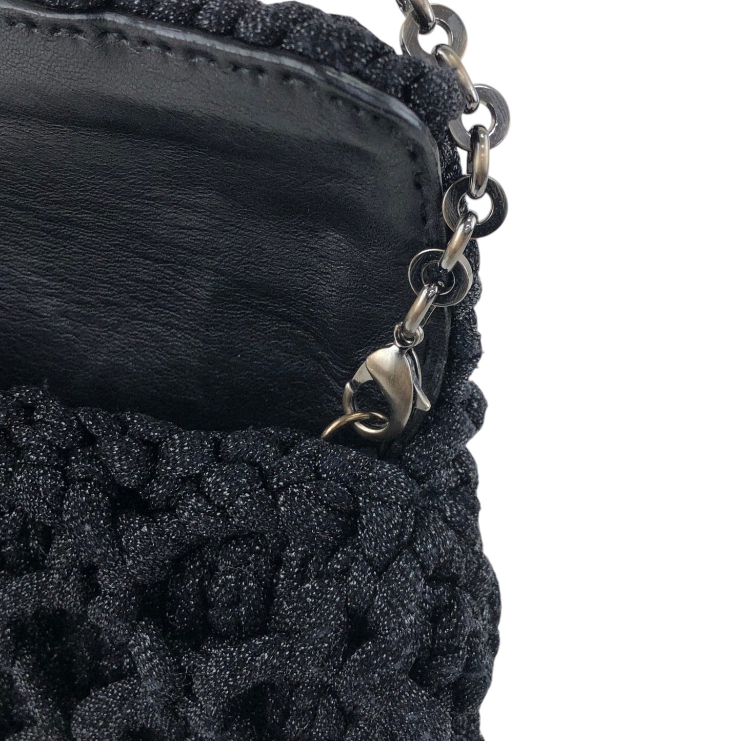 Salvatore Ferragamo Gancini Chain Shoulder bag Black Vintage phcpax