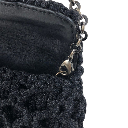 Salvatore Ferragamo Gancini Chain Shoulder bag Black Vintage phcpax