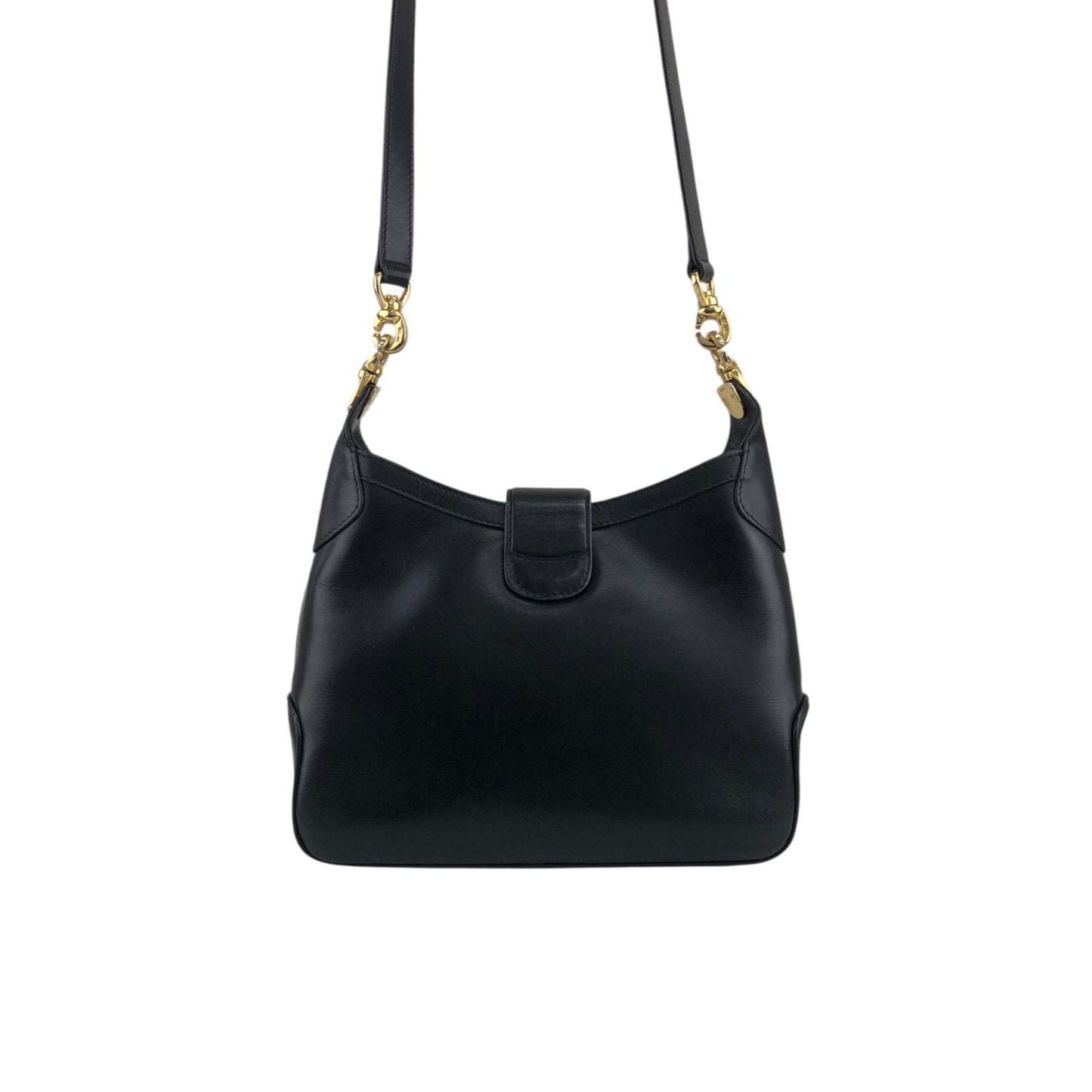 CELINE Blason Turn Lock Shoulder bag Black Vintage rpzpkc