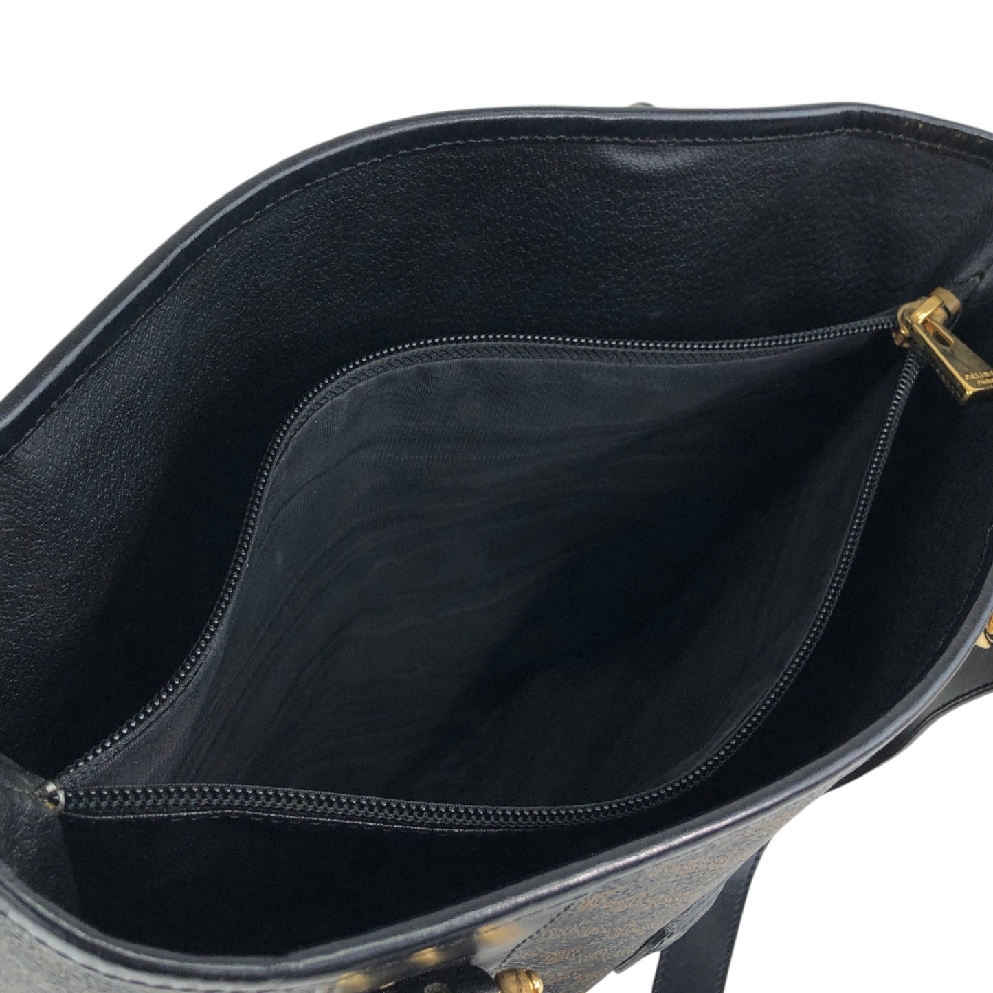 CELINE Macadam Blason Handbag Totebag Black Vintage 7r6v3e