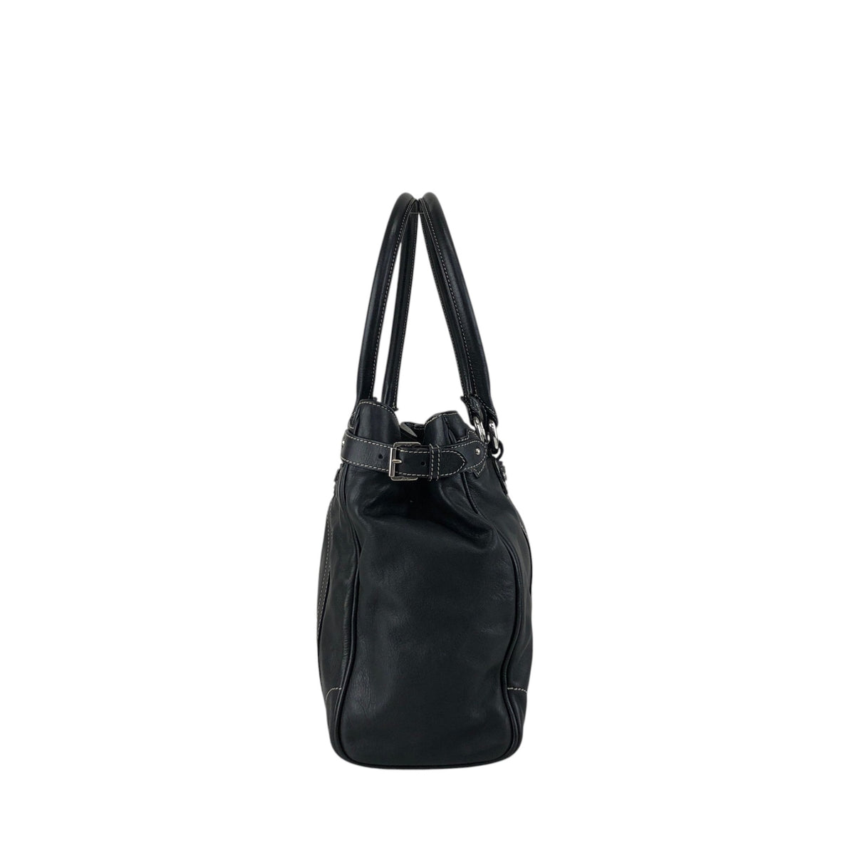 Christian Dior CD Logo Handbag Totebag Black Vintage js7hxe