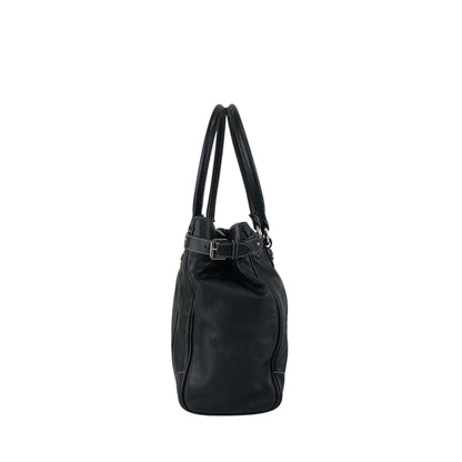 Christian Dior CD Logo Handbag Totebag Black Vintage js7hxe