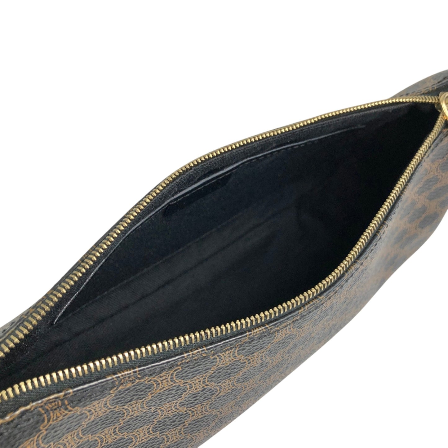 CELINE Macadam Handbag Hobobag Black Vintage f52hnu