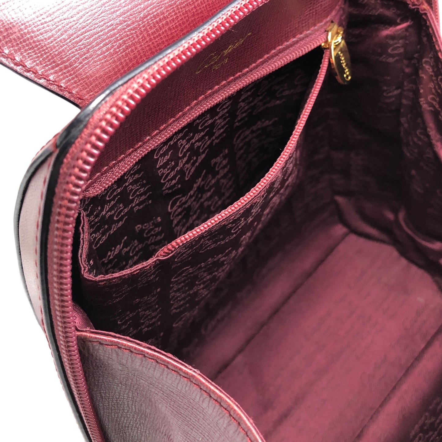 Cartier Logo Turn Lock Backpack Bordeaux Vintage m4jsic
