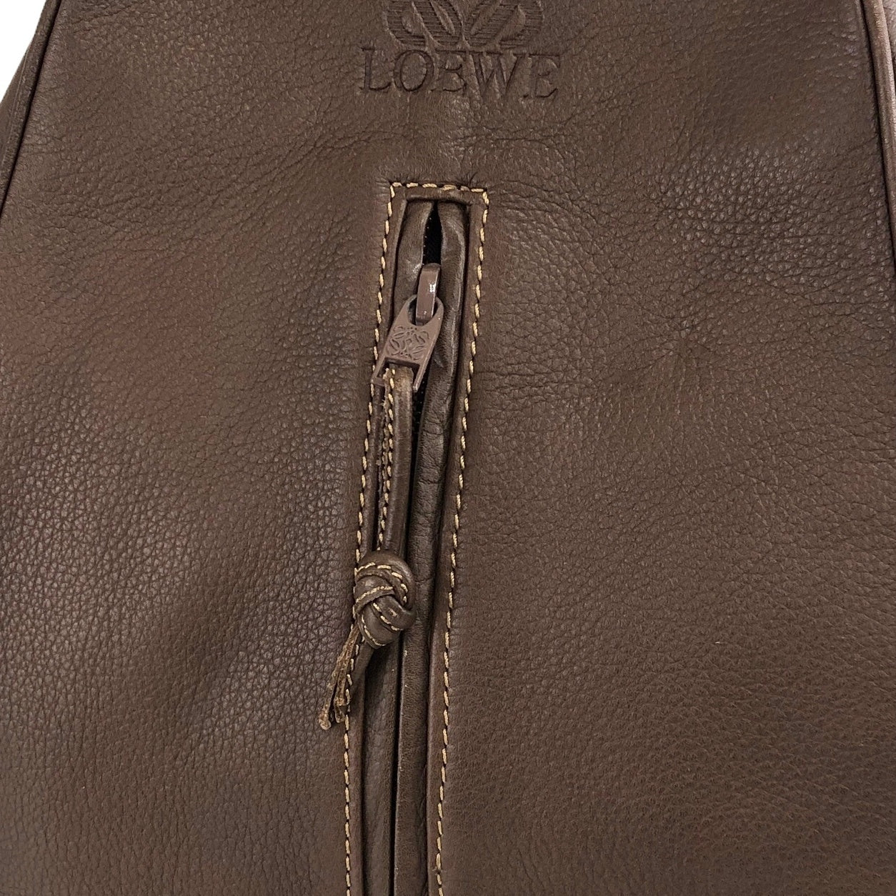 LOEWE Anagram Shoulder bag Brown Vintage nnu3ij