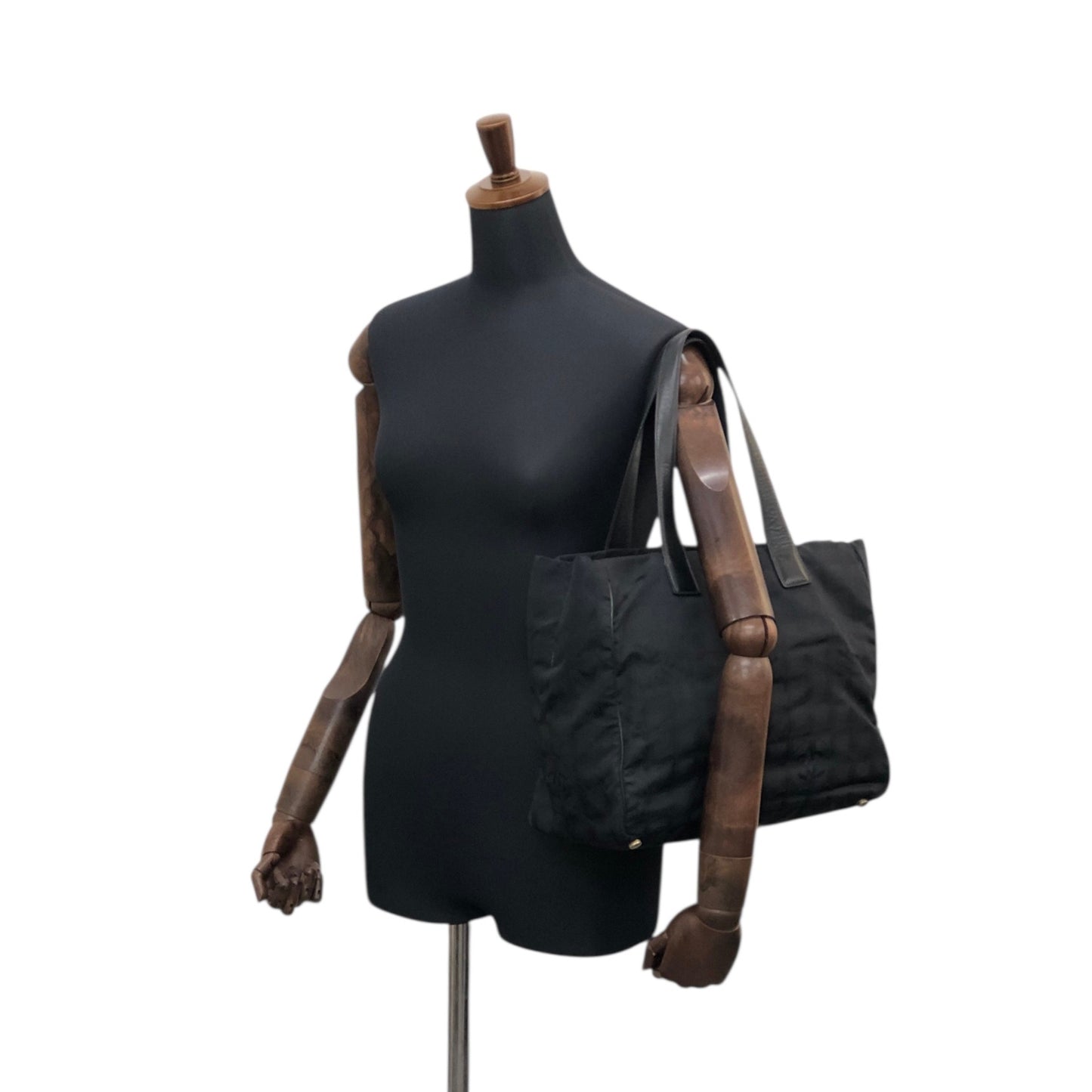 CHANEL New Travel Line Totebag Black Vintage wd2eic