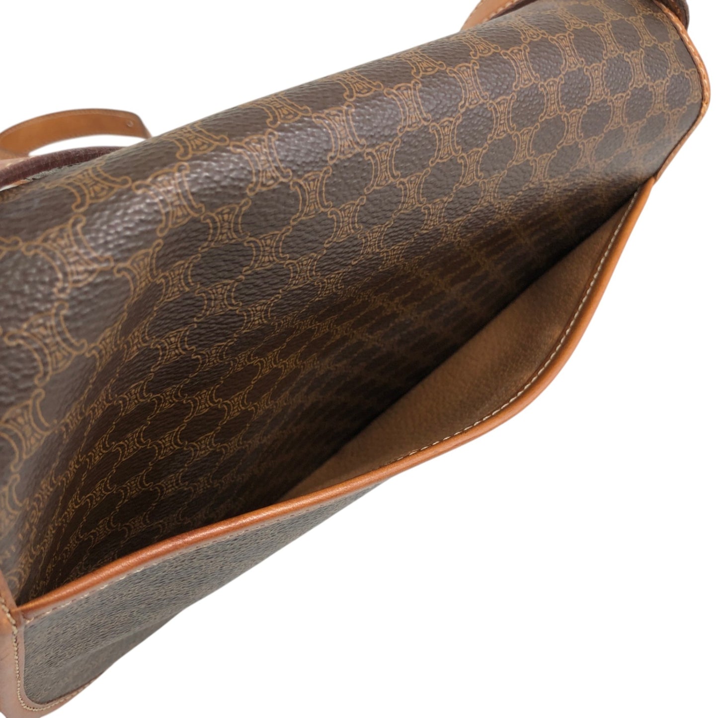 CELINE Macadam Blason Shoulder bag Brown Vintage u4f8bi