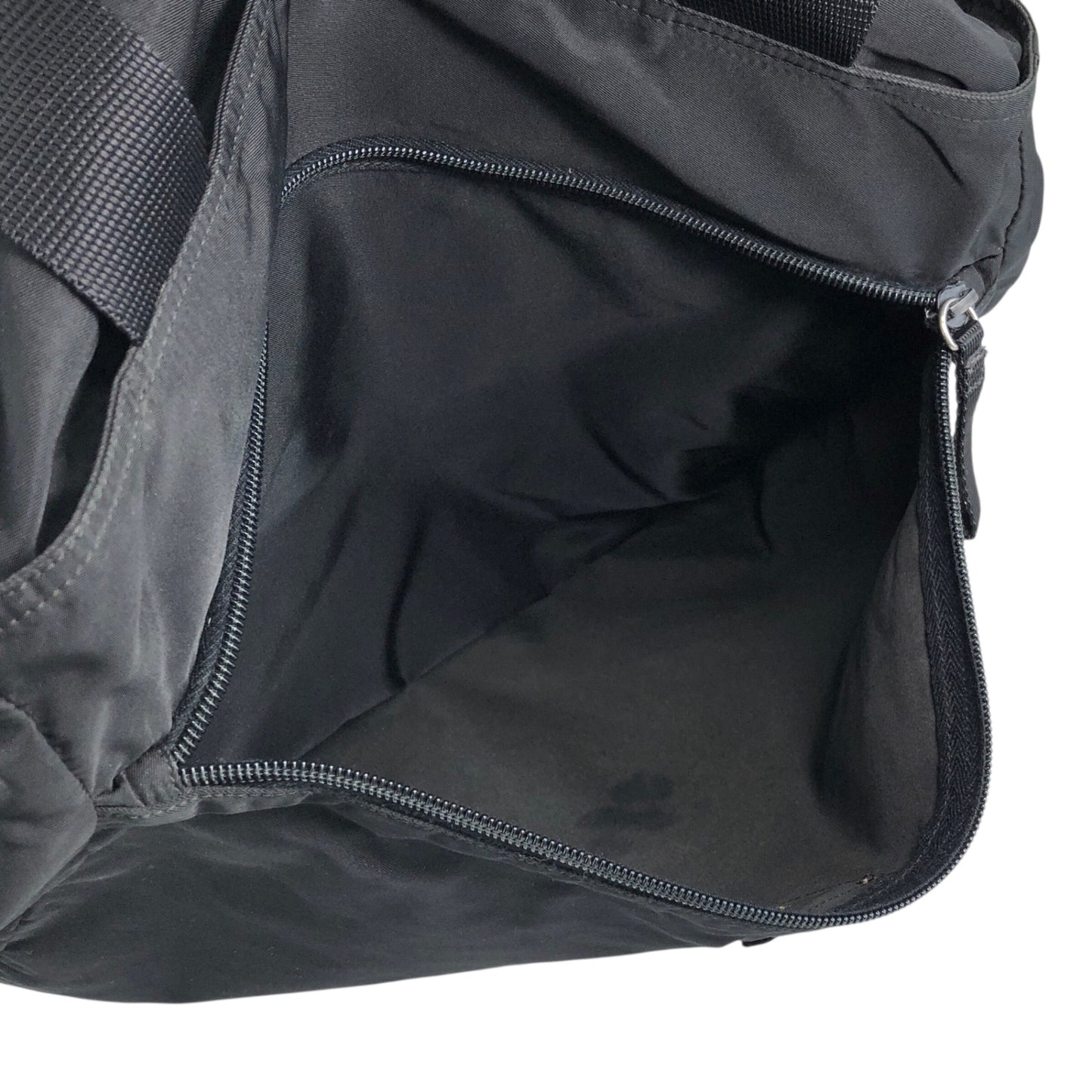 PRADA Tessuto Triangle Logo Front Zipper Totebag Black Vintage vda5bg