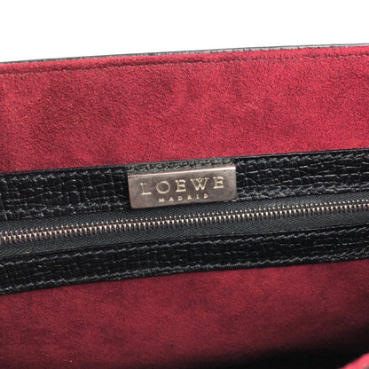 LOEWE Logo Embossed Handbag Shoulder bag Black Vintage rpd54b
