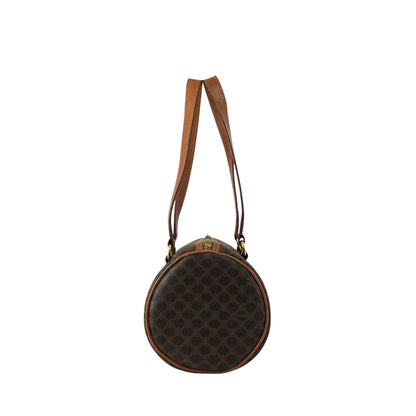 CELINE Macadam Blason Handbag Brown Vintage s5ej7j