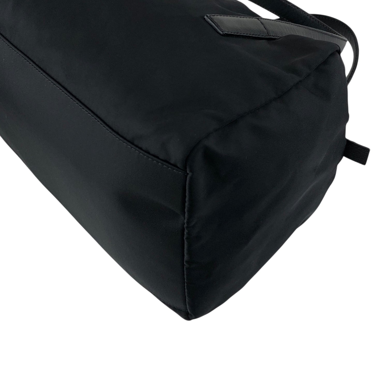 PRADA Tessuto Triangle Logo Handbag Black Vintage 4j6bkz