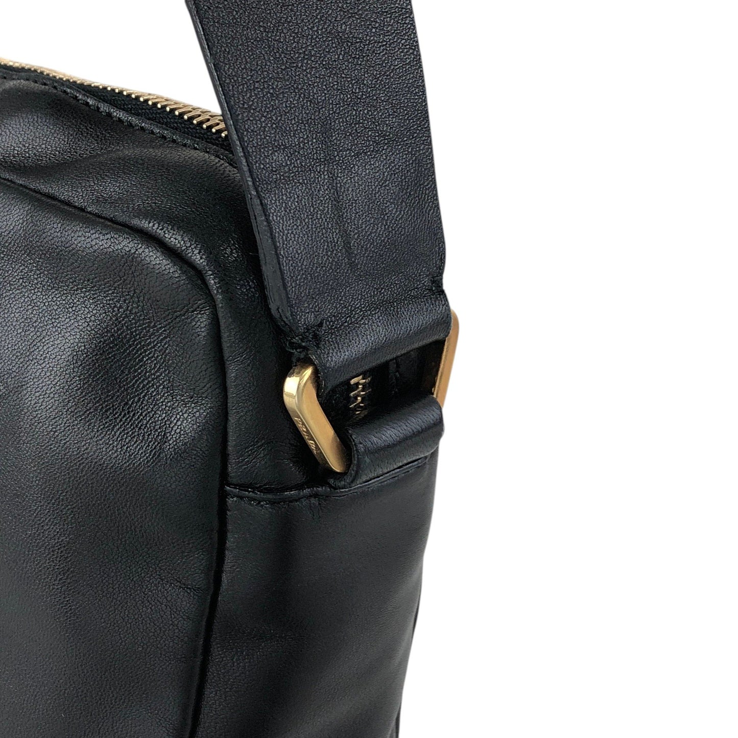 PRADA Padlock Shoulder bag Black Vintage thx6f8