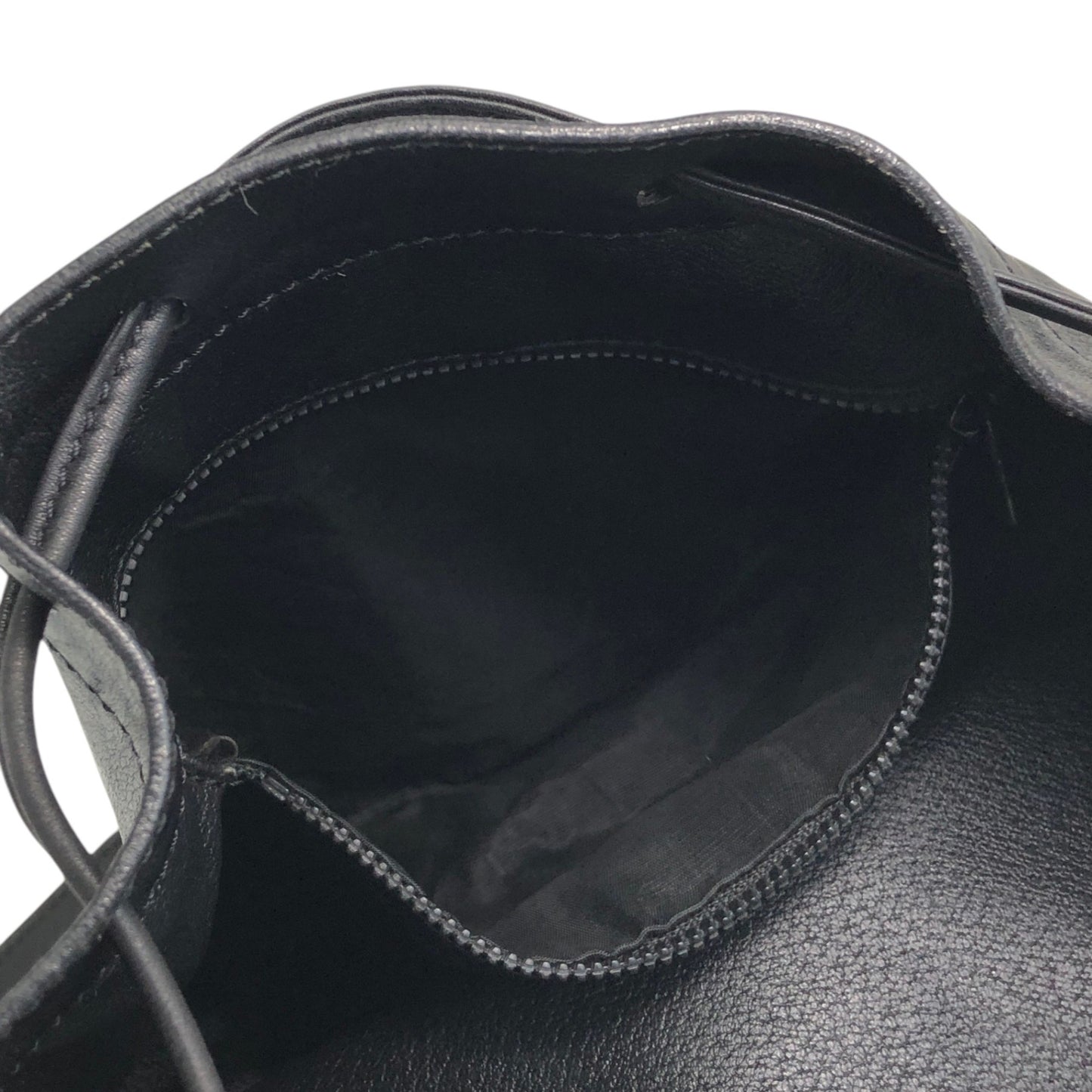 CELINE Blason Drawstring Shoulder bag Black Vintage 2vim3n