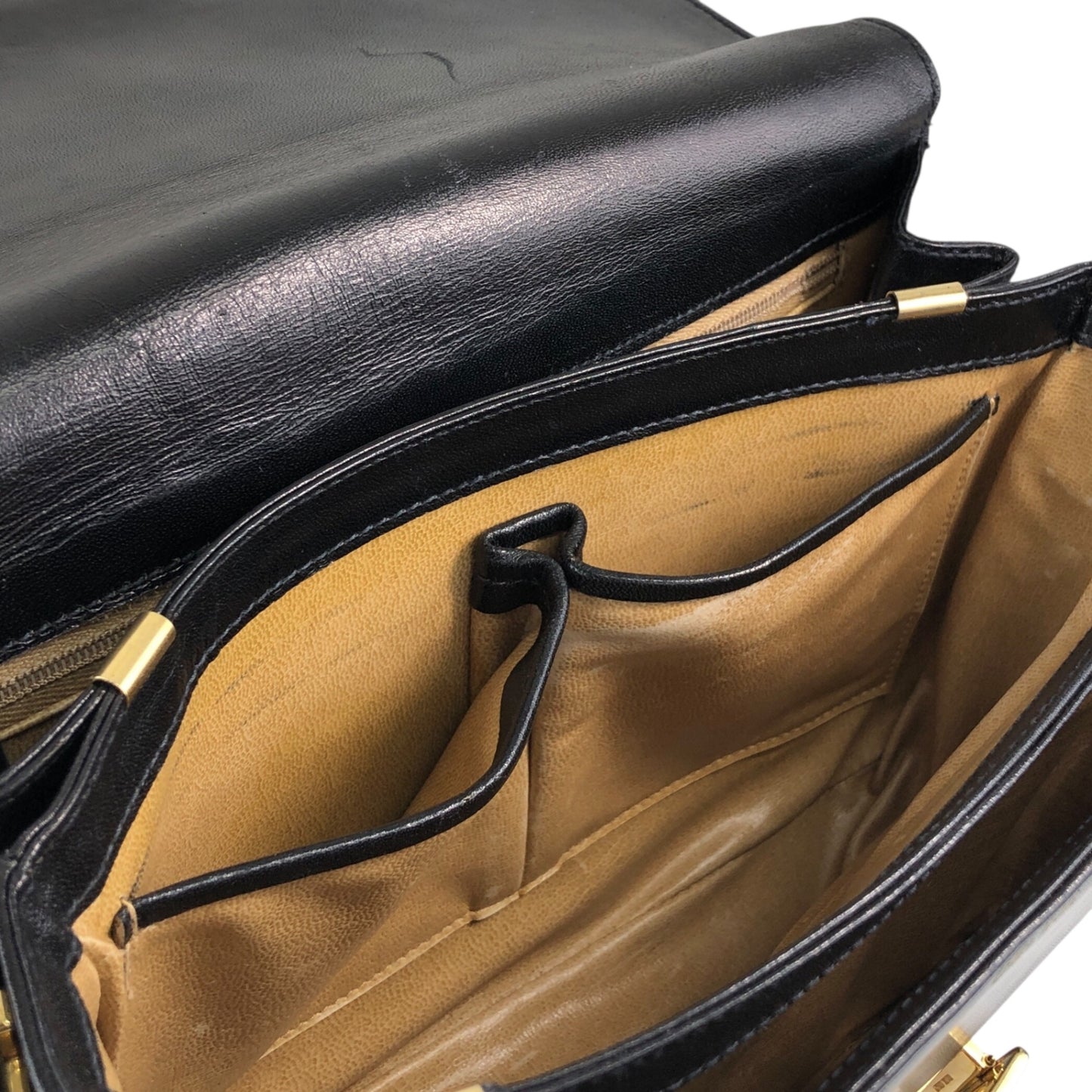 CELINE Horse Carriage Crossbody Shoulder bag Black Vintage mimnwz