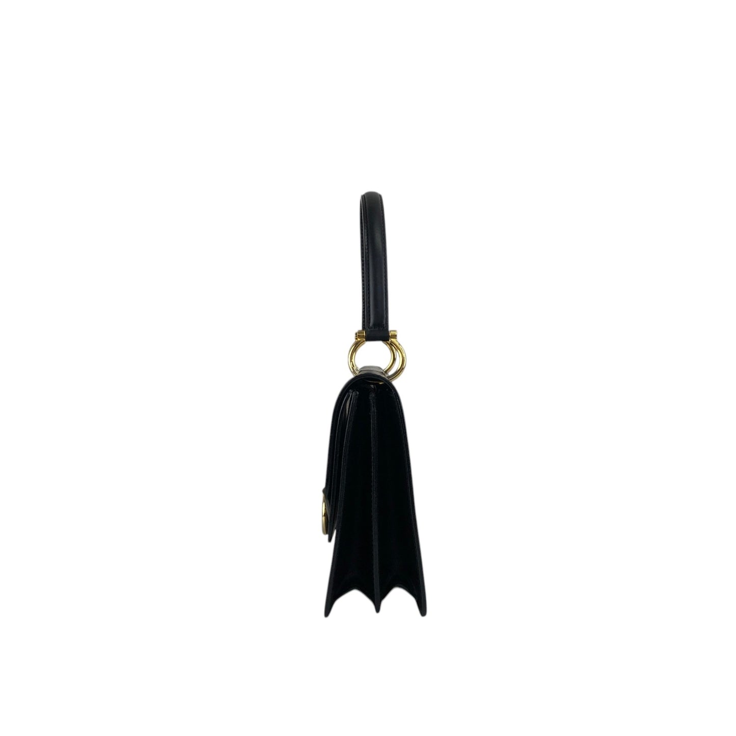 CELINE Gancini Handbag Black Vintage pvi8pi